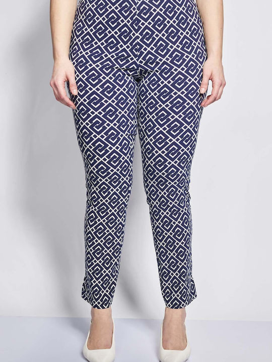 Pantalon Dama Albastru Costum Lejer Fit