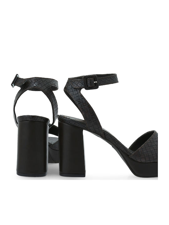 Damen Sandalen Braun Leder
