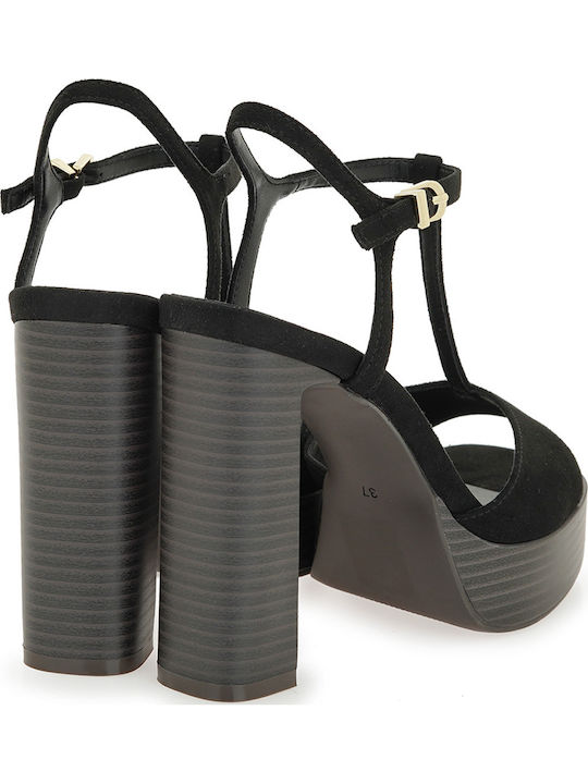 Suede Sandals Black