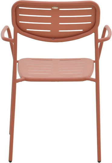 Scaun De Exterior Metalic Deraby Terracotta 56x45.5x83 Cm