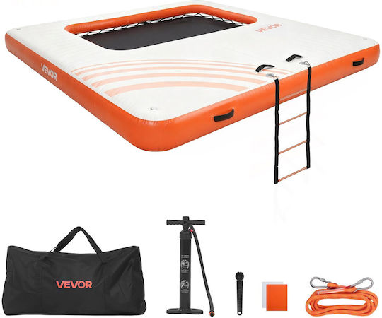 Vevor Saltea Gonflabilă Pentru Plajă Cu Mânere Albastru Deschis 305x305cm
