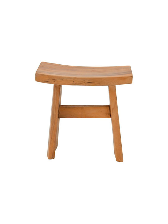 Wooden Living Room Stool Borbe Natural Shade 45x28x45cm