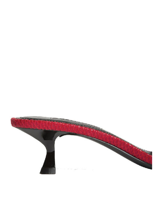 Mules with Low Heel in Red Colour
