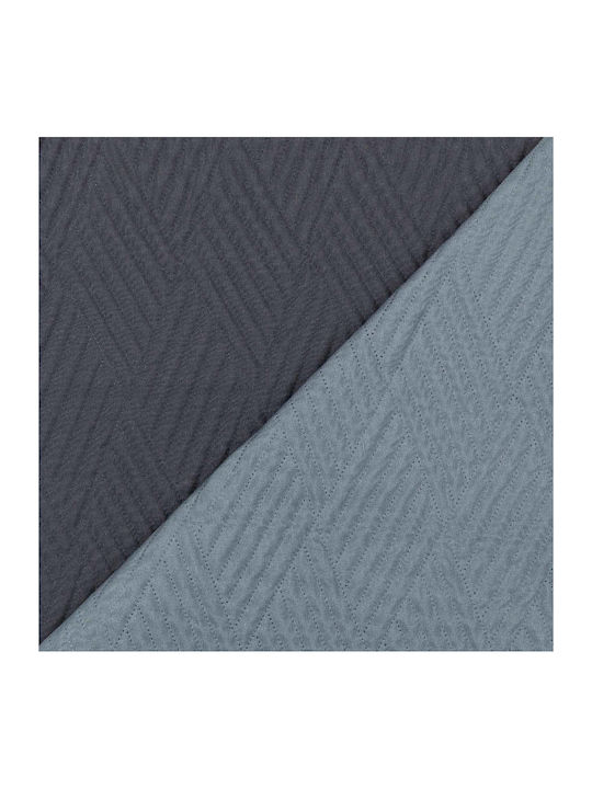 Borea Diamond Coverlet Single from Polyester Light Blue-Grey 160x240cm