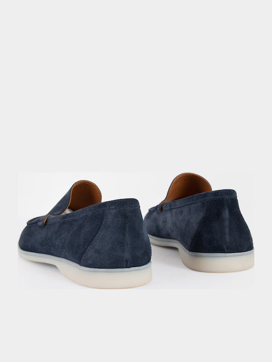 Suede Ανδρικά Loafers σε Μπλε Χρώμα