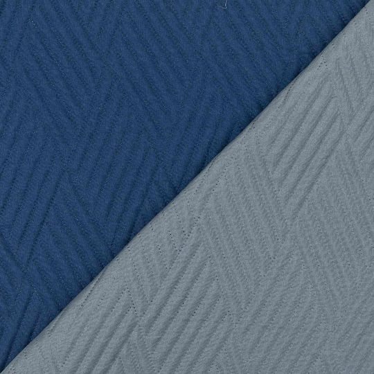 Borea Diamond Coverlet Single from Polyester Light Blue-Grey 160x240cm