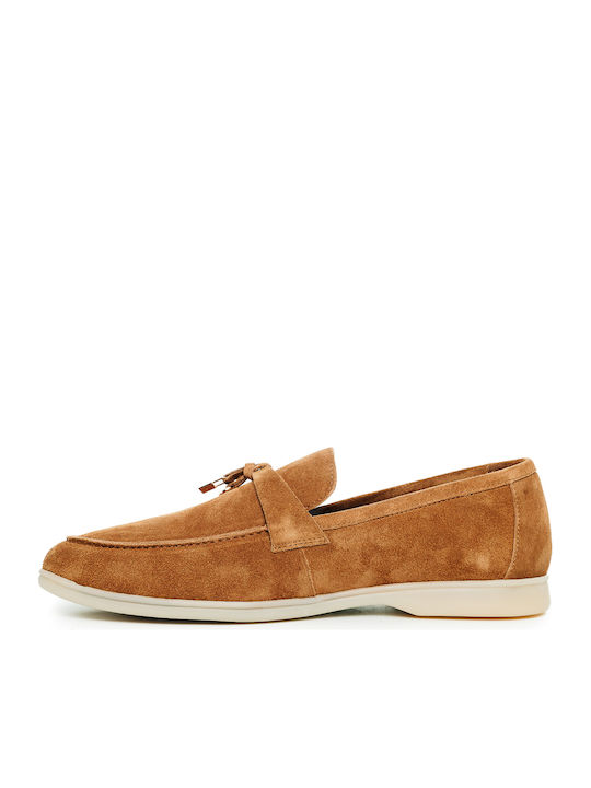 Δερμάτινα Ανδρικά Boat Shoes σε Κίτρινο Χρώμα