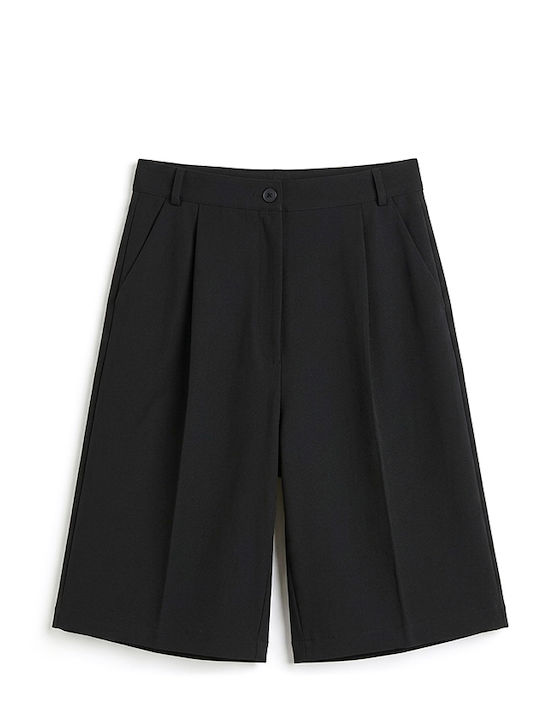 Γυναικείο Ψηλόμεσο Σορτς Μαύρο
