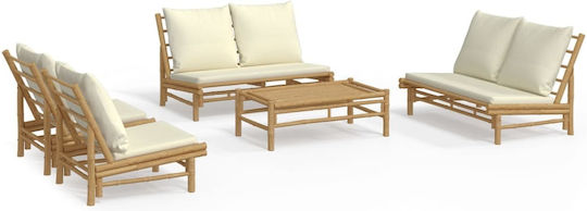 Garten- und Outdoor-Möbelsets Typsatz Wohnzimmer 5 Stück mit Kissen