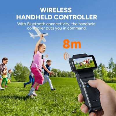 SJCAM C400 512GB Actionkamera 4K Ultra HD mit Touchbildschirm 2,29" Schwarze
