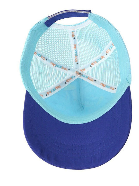 Flapjackkids Kids' Hat Jockey Fabric Sunscreen Light Blue