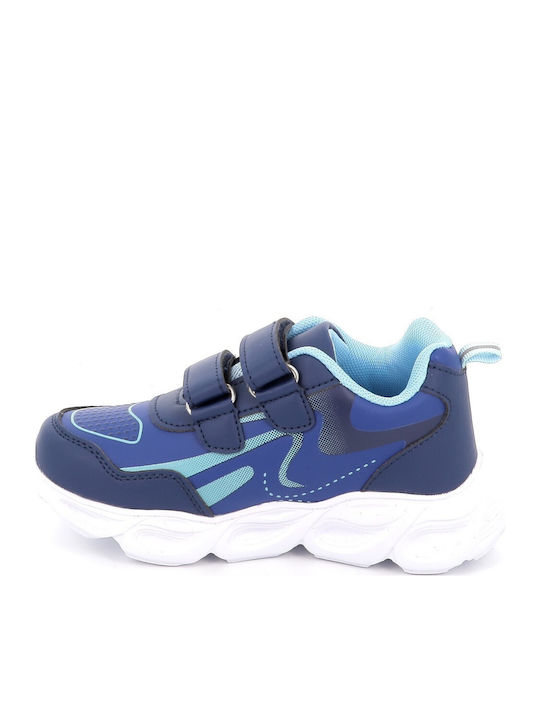 Bio Παιδικά Sneakers με Σκρατς & Φωτάκια Μπλε