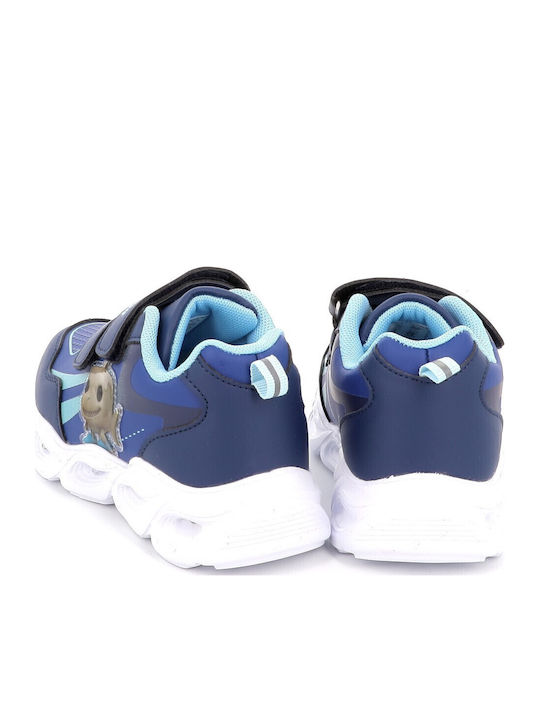 Bio Παιδικά Sneakers με Σκρατς & Φωτάκια Μπλε