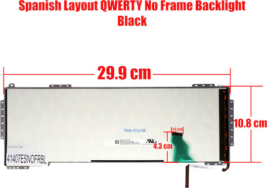 Spanish Laptop Keyboard Fujitsu Lifebook S904 S935 S936 S937 T904 T935 T936 U904 Cp660838-01 Cp660833-01 N860-7839-t308 ES No Frame Backlight Black Code 41407ESNOFRBL