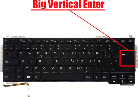 Spanish Laptop Keyboard Fujitsu Lifebook S904 S935 S936 S937 T904 T935 T936 U904 Cp660838-01 Cp660833-01 N860-7839-t308 ES No Frame Backlight Black Code 41407ESNOFRBL