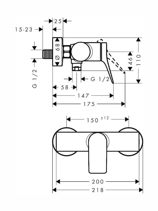 Hansgrohe Baterie Amestecare Dus Termostatică