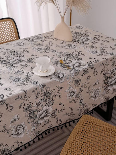 FRIPIA Linen Black Tablecloth 150x220cm