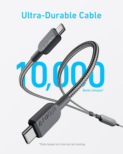 Anker USB към Type-C Кабел Черен 1.2m A8895H11