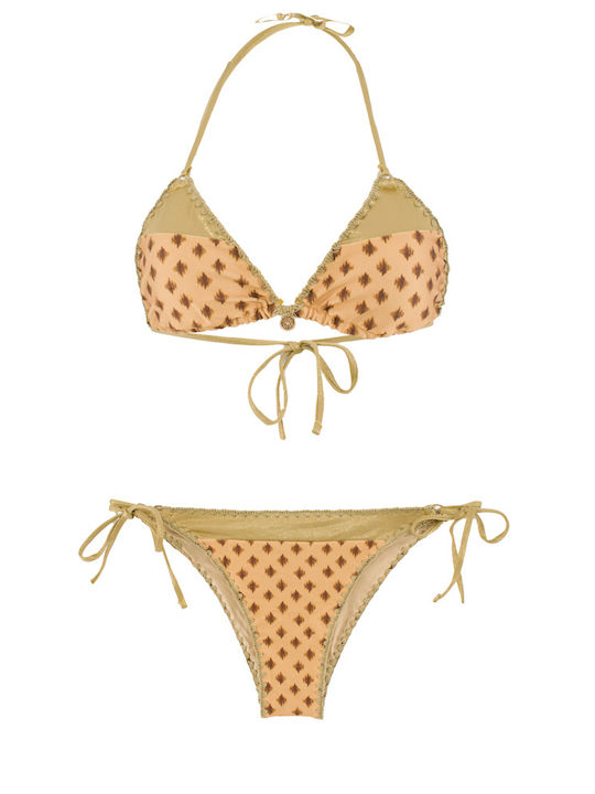 Γυναικείο Μαγιό Brazilian Τριγωνάκι Boho Χρυσό Γυναικείο Μαγιό Brazilian Τριγωνάκι Boho Χρυσό