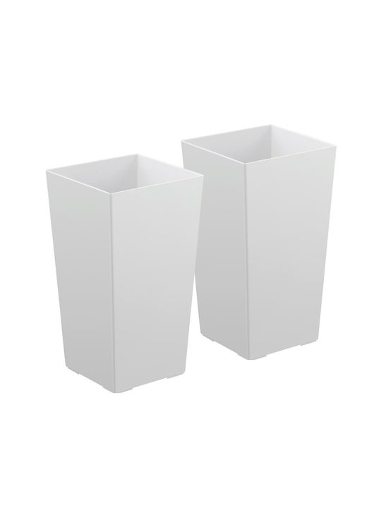 Vevor Set of 2 White Plastic Planter Boxes