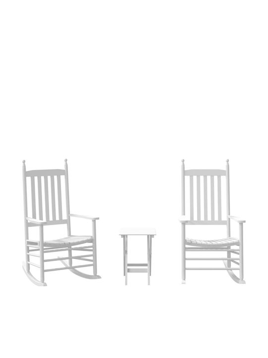 Garten- und Outdoor-Möbelsets Wohnbereich 3 Stück Weiß