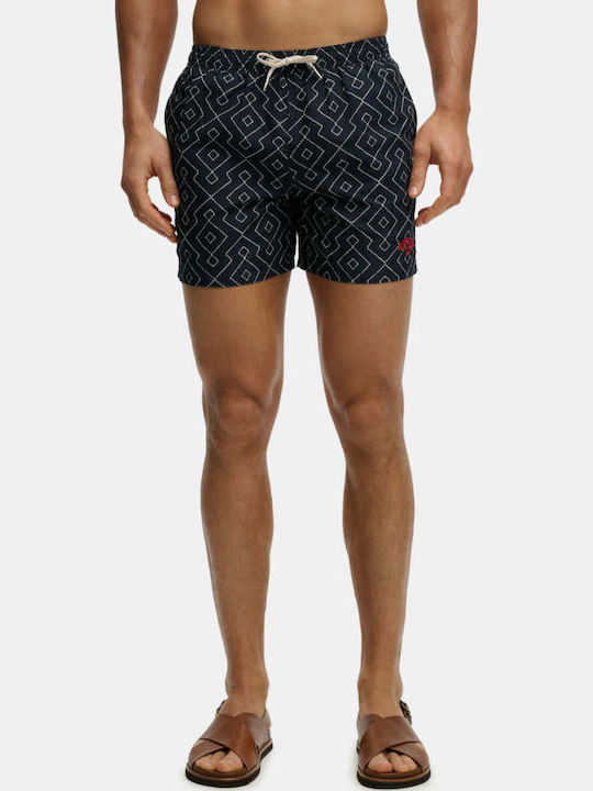 Stud Men's Swim Shorts Blue with Patterns