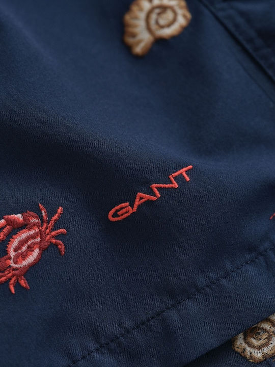 Men's Swimwear Shorts Navy Blue with Patterns