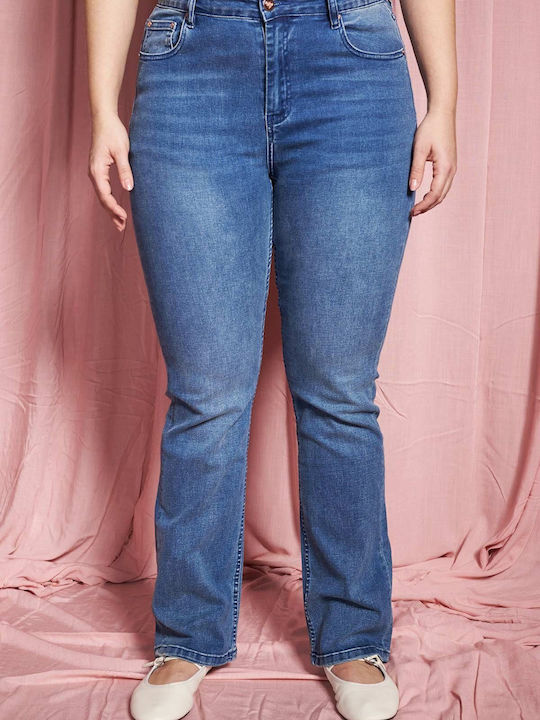Pantalon Blugi Damă High Rise Cu Pantaloni Evazați Fit Bootcut