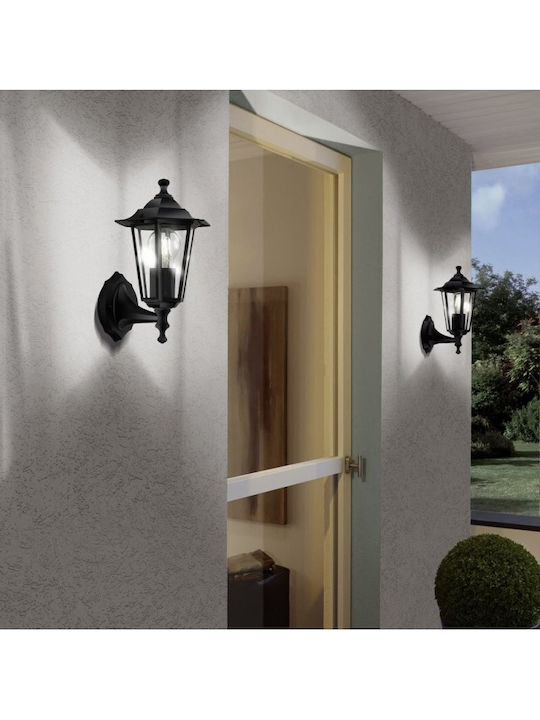 Eglo Laterna Wall-Mounted Outdoor Lantern E27 IP33 16.5x32x32εκ.