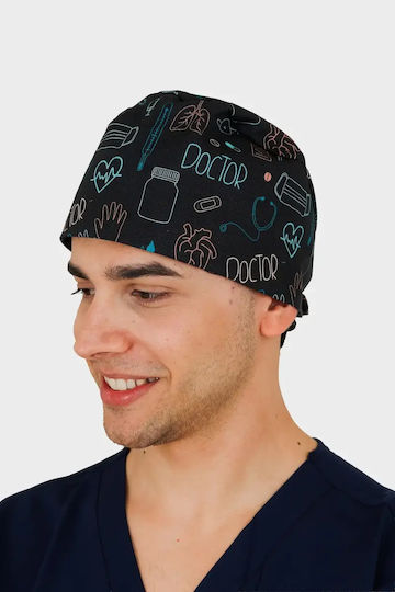 Dr. Scrub Unisex Σκουφάκι Χειρουργείου Πολύχρωμο μιας Χρήσης Βαμβακερό
