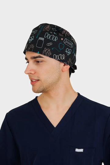 Dr. Scrub Unisex Σκουφάκι Χειρουργείου Πολύχρωμο μιας Χρήσης Βαμβακερό