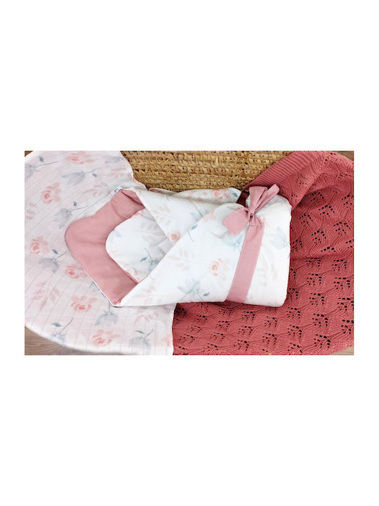 Bocioland Pătură Pepinieră Swaddling 100% Bumbac Roz 80x80 cm
