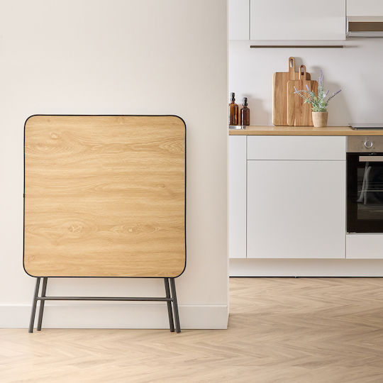 Flexy Κουζίνας Πτυσσόμενο Μαύρο 60x60x75εκ.