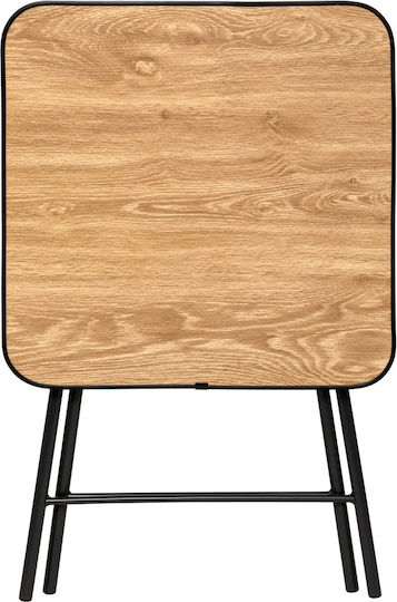 Flexy Kitchen Table Collapsible Metal Black 60x60x75cm