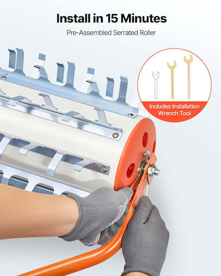 Vevor Lake Weed Roller 3,6 Μ Εργαλείο Καθαρισμού Ζιζανίων Ριζών Λάσπης Λίμνες Λιμνούλες 9 Γαλβανισμένες Λεπίδες 3 Αλουμινένιες Λαβές Hbccgtgcxpvc2zvjd002v0