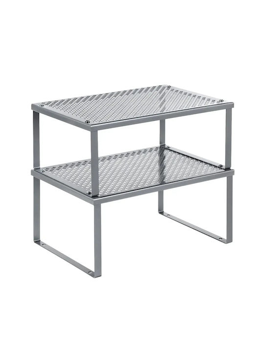 Songmics Raft pentru dulap Metalic 32 cm Argintiu