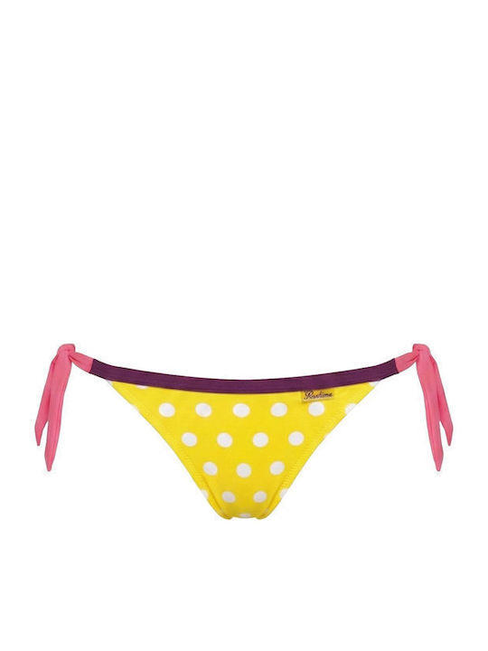 Bikinihosen Slip mit Schnürung Gelb