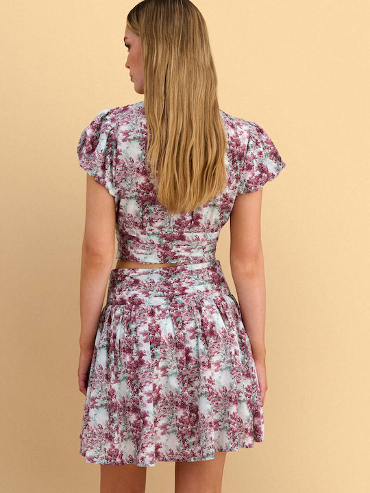 Mini Cloche Floral Multicolour Skirt