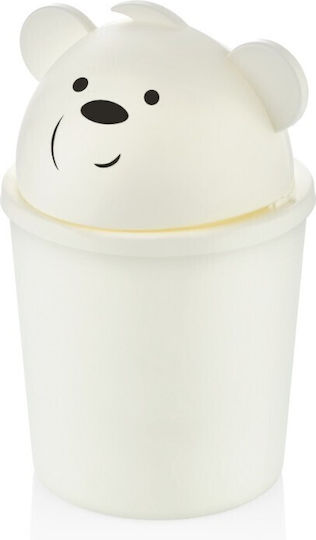 Viosarp Mülleimer Luftgefülltes Deckel Kunststoff Design Hippo 1,5l 13x21cm
