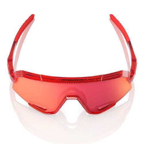 100% Cycling Glasses Slendale with Red Frame and Mirror Photochromic Lenses