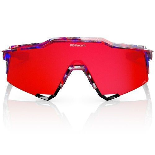100% Cycling Glasses Speedcraft Sl with Red Frame and Mirror Photochromic Transparent Lenses
