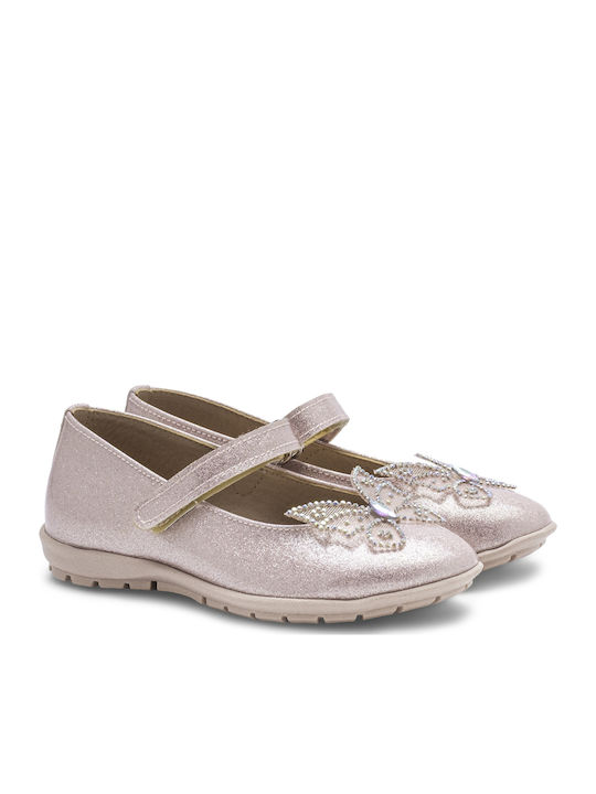 Kids Ballerinas with Hoop & Loop Closure Pink