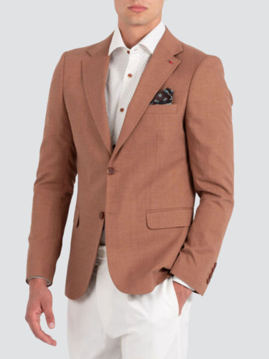 Men’s Suit Jacket with Regular Fit Pink