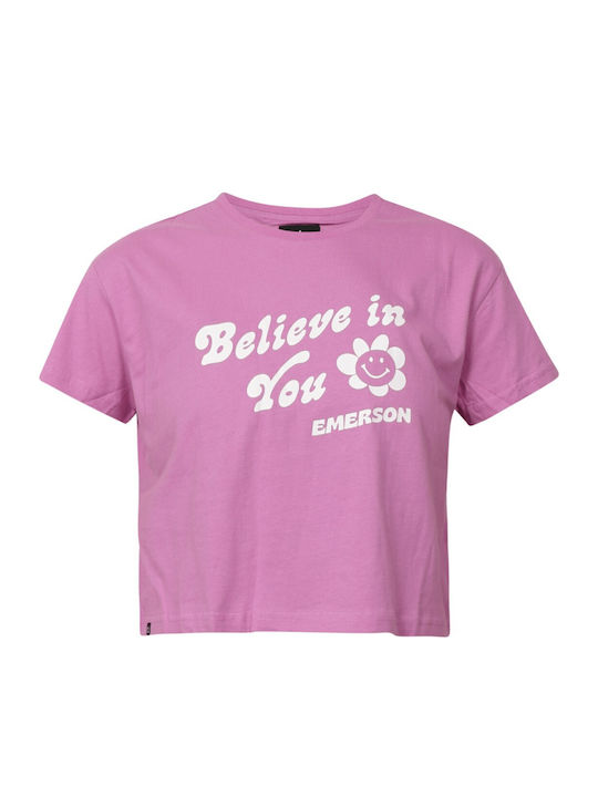 Believe In You Дамска Crop Тениска Лилава 231.EW33.68-Лилава
