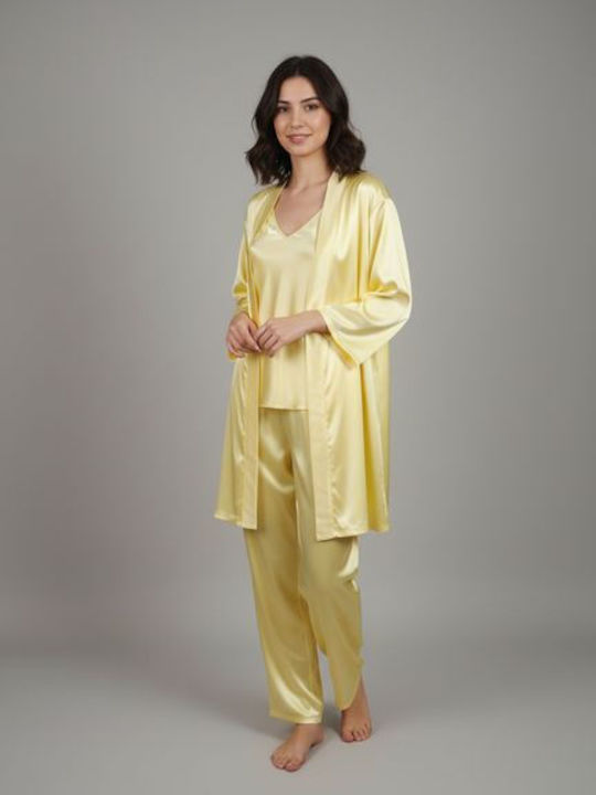 Milena by Paris Summer Women's Yellow Robe 005220-Yellow