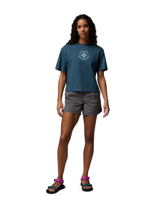 Women's Crop T-shirt Petrol Blue