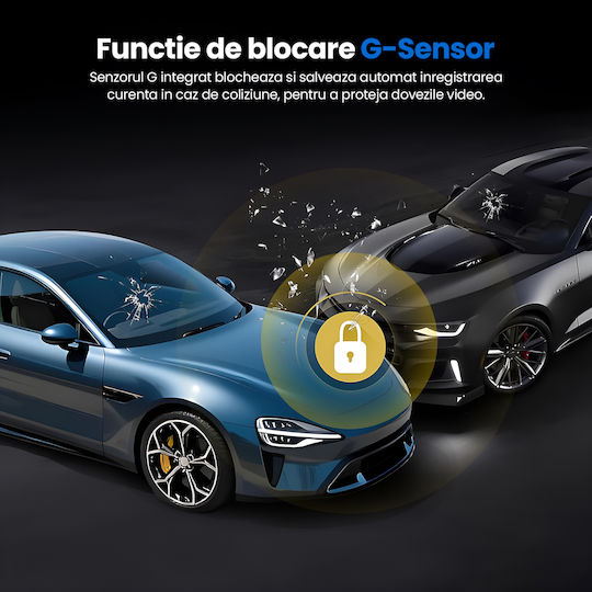 Cara Set Cameră DVR Auto 4K Wi-Fi GPS și Cameră Marșarier