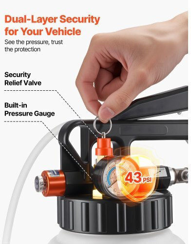 Vevor Transmission Fluid Pump 8 L Capacity Pneumatic Oil Fluid Extractor Atf Refill Dispenser Transfer Pump Wit 15 Atf Adapters Oil Extractor Dispenser Hdpe Tank Cars Boats