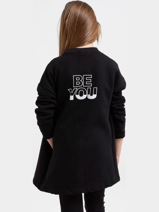 Kids Sweatshirt Cardigan Black
