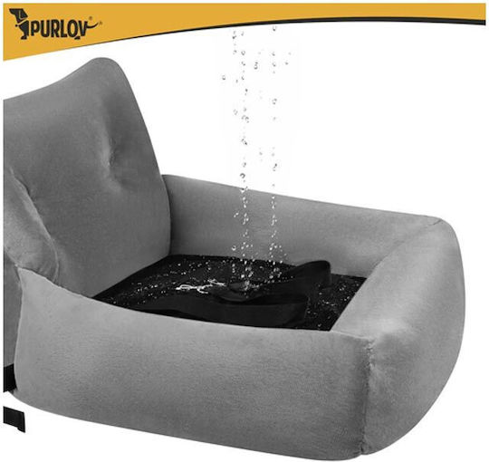 Purlov Scaun Auto Impermeabil pentru Câine Gri